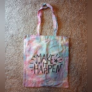 Handmade tie dyed canvas bag